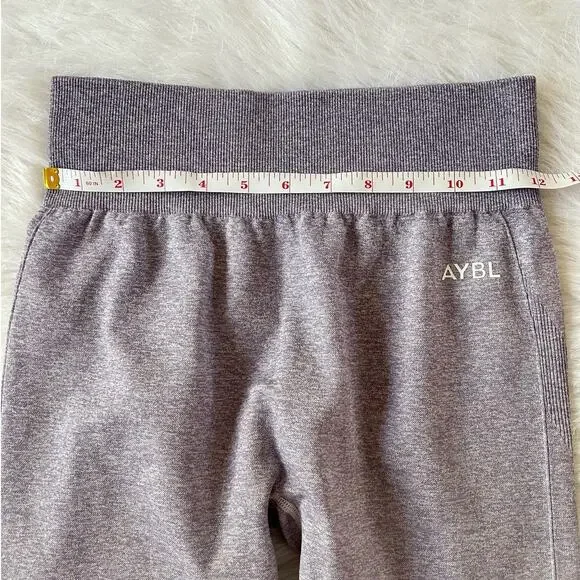 AYBL Pulse Seamless Purple Lilac Ombre Running Gym Workout Leggings Size Medium - Picture 9 of 12